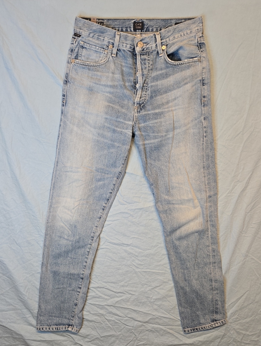 Citizens Of Humanity Liya Highrise Classic Fit Crop Light Blue Wash Jeans